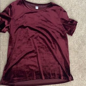 old navy velvet top
